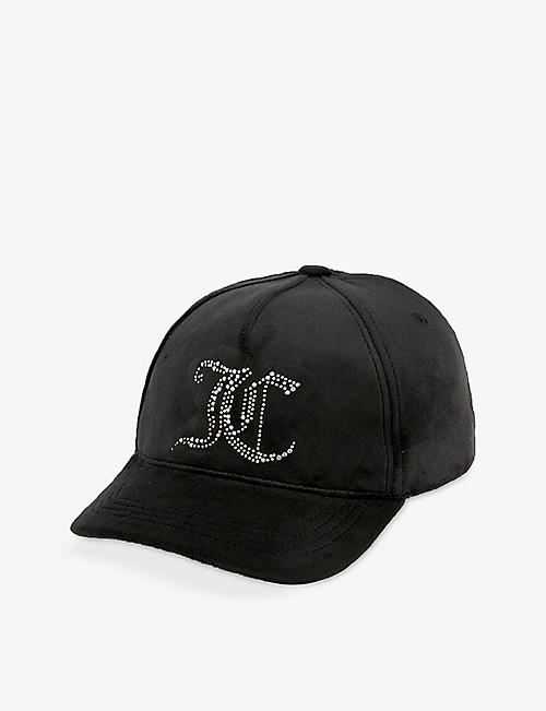 JUICY COUTURE: Diamanté-embellished woven baseball cap