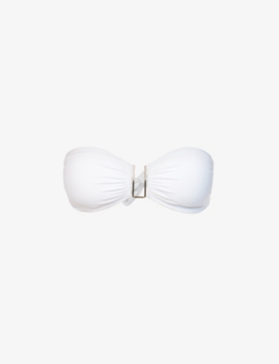 Shop Melissa Odabash Women's White Barcelona Bandeau Bikini Top