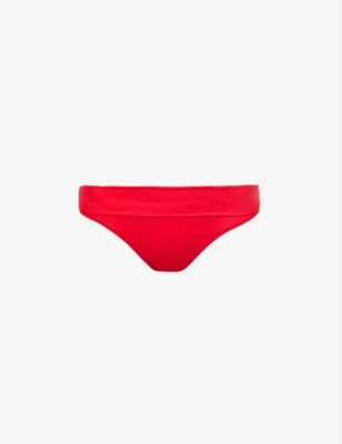 MELISSA ODABASH: Brussels elasticated-waist high-rise bikini bottoms