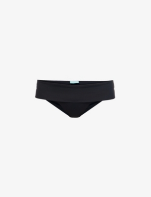 Melissa Odabash Womens Black Brussels Elasticated-waist High-rise Bikini Bottoms