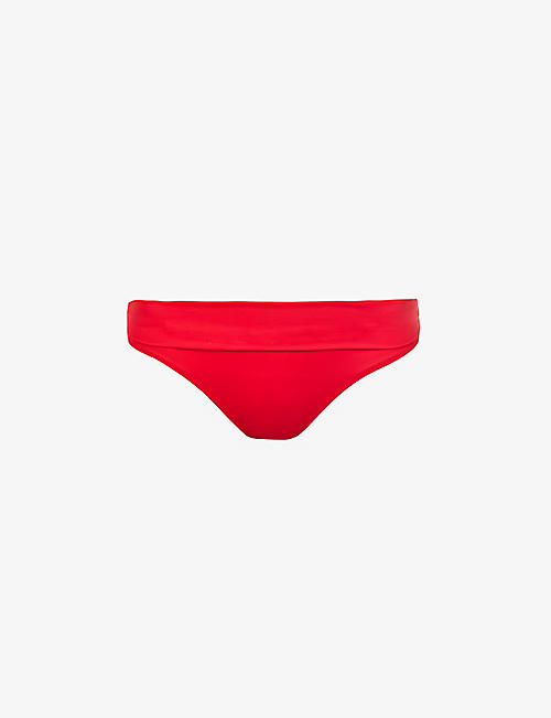 MELISSA ODABASH: Brussels elasticated-waist high-rise bikini bottoms