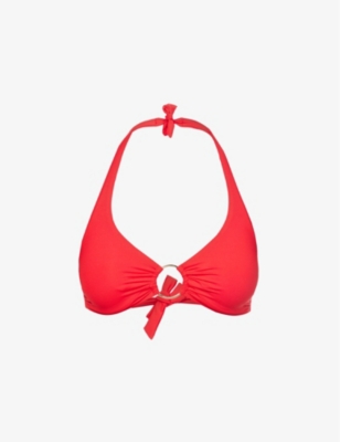 MELISSA ODABASH: Brussels ring-embellished halter-neck bikini top