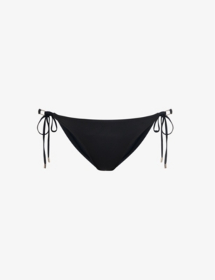 Melissa Odabash Womens Black Cancun Self-tie Mid-rise Bikini Bottoms