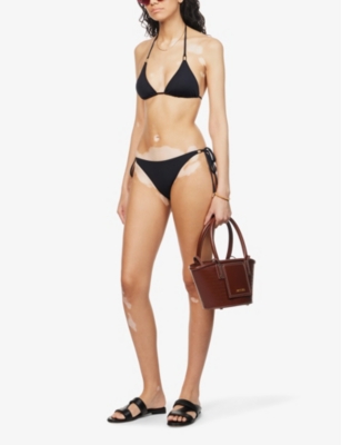 Shop Melissa Odabash Womens Black Cancun Halter-neck Bikini Top