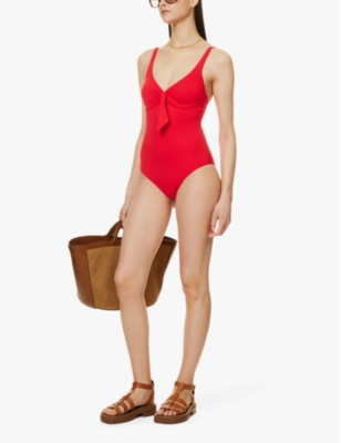 MELISSA ODABASH: Lisbon bow-embellished swimsuit