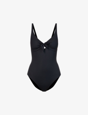 Melissa Odabash Lisbon Knot-front Swimsuit In Black