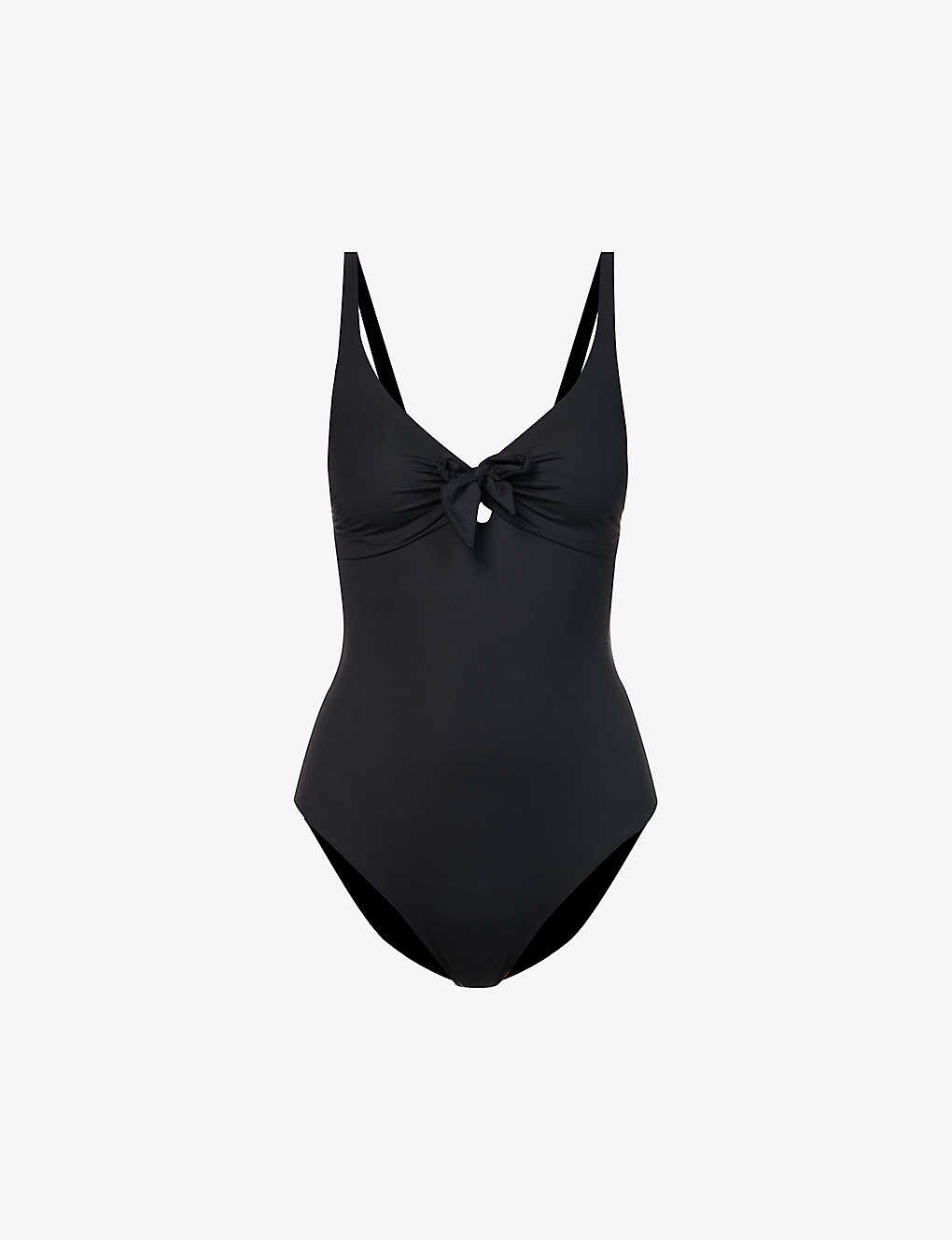 Melissa Odabash Lisbon Knot-front Swimsuit In Black