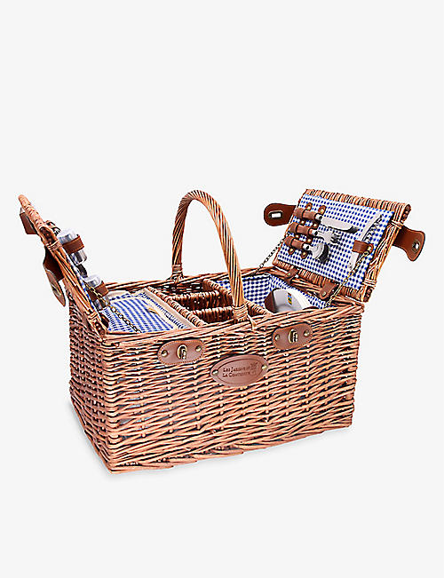 LES JARDINS DE LA COMTESSE: Saint Germain four-person wicker picnic basket 46cm