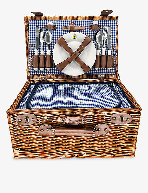 LES JARDINS DE LA COMTESSE: Marley wicker picnic basket set for 4 people