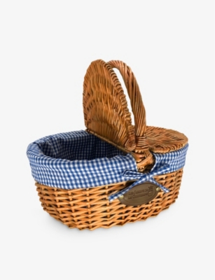 LES JARDINS DE LA COMTESSE: Champagne double-lid wicker picnic basket