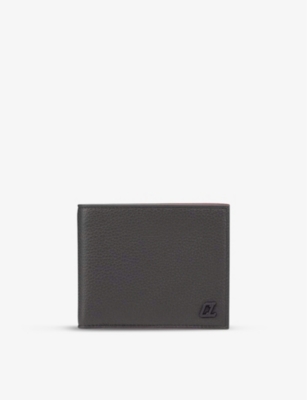 Christian Louboutin Coolcard Logo-plaque Leather Bifold Wallet In Black/gun Metal