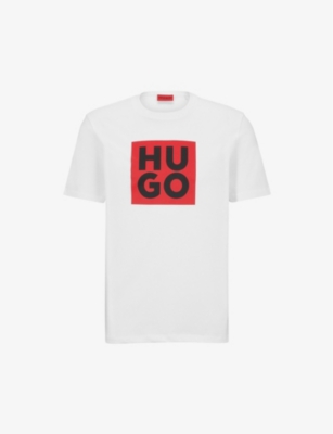 HUGO: Logo-print organic-cotton T-shirt