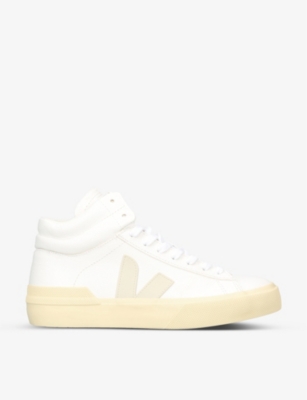 Veja Women's White Women's Minotaur Logo-embroidered Leather High-top Trainers