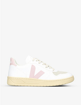 VEJA: Women's V10 suede and mesh low-top trainers