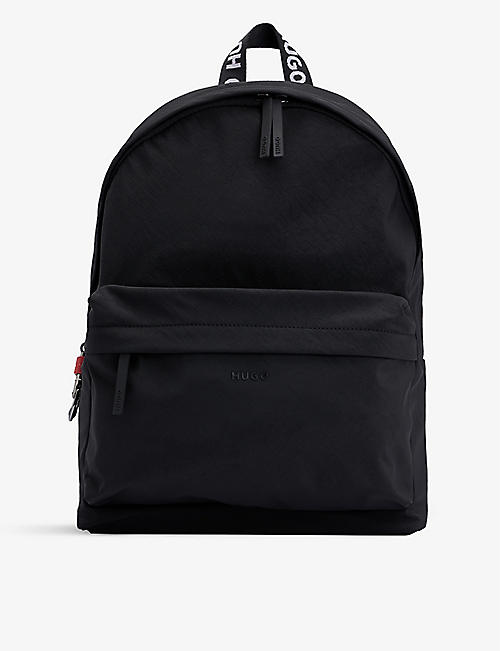 HUGO: Logo-embellished woven backpack