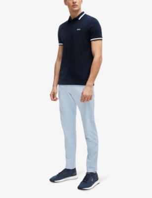 Hugo Boss Titanium-runn-knst-n Sneaker In Dark Blue