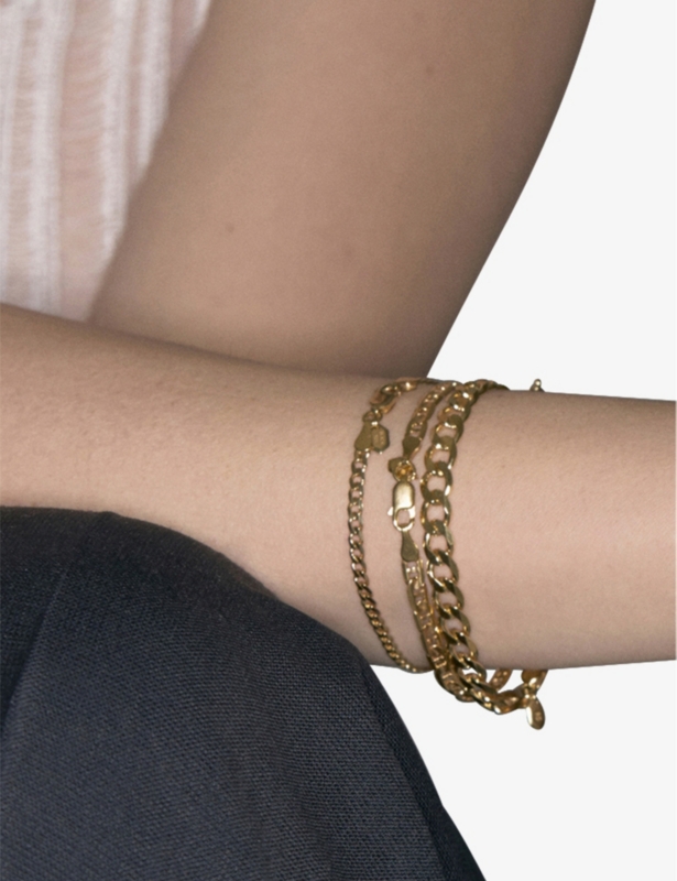 Carlo Medium 22ct yellow gold-plated sterling-silver bracelet