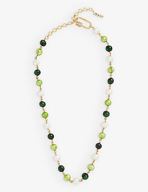 VEERT: Single 18ct yellow gold-plated sterling-silver necklace
