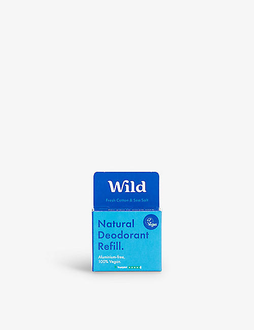 WILD: Fresh Cotton & Sea Salt natural deodorant refill 40g