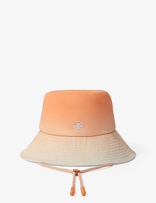 MAJE: Tie dye print drawstring cotton bucket hat