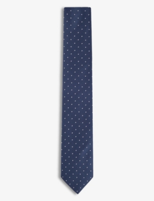 Black Dotted Shimmering Tie - Eton