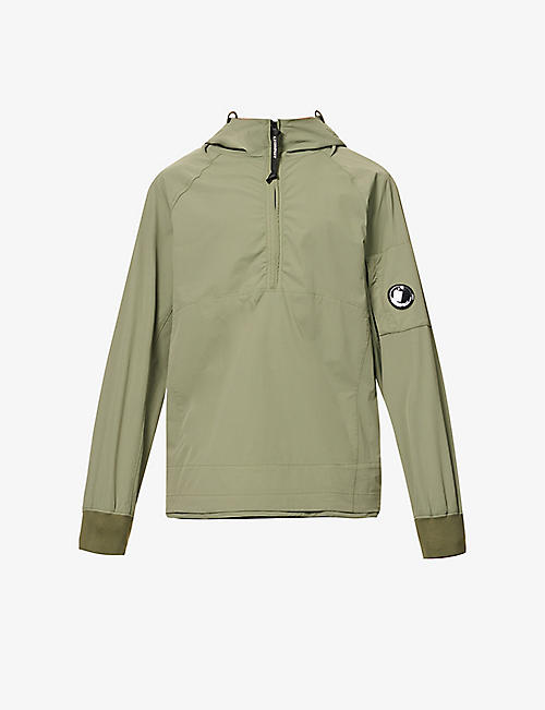 CP COMPANY: Nylon Stretch Double lens-detail relaxed-fit stretch-woven hoody