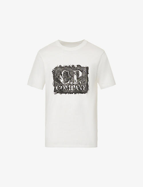 CP COMPANY: Sketch graphic-print regular-fit cotton-jersey T-shirt