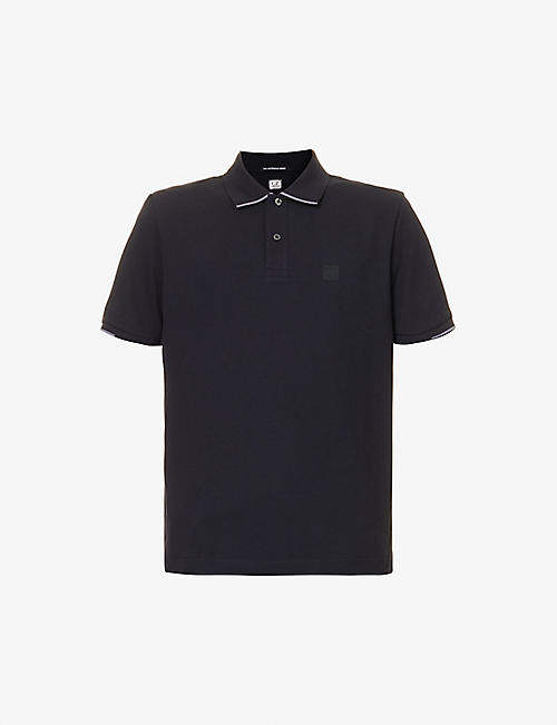 CP COMPANY: Metropolis brand-appliqué stretch-cotton polo shirt