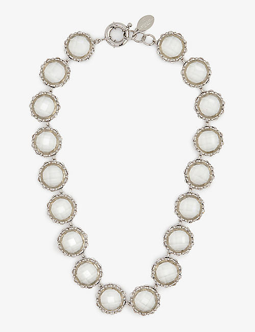 WEEKEND MAX MARA: Brema metal and glass necklace