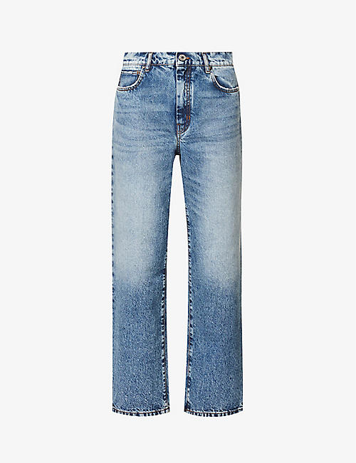 WEEKEND MAX MARA: Ortisei faded-wash straight mid-rise jeans