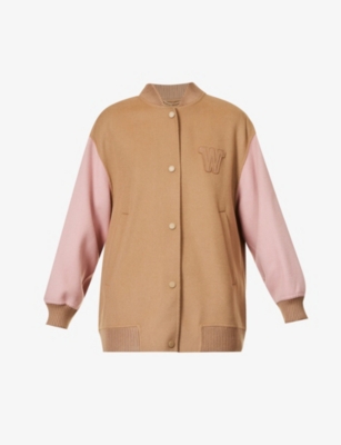 Weekend Max Mara Womens Camel Dancing Logo-embellished Wool