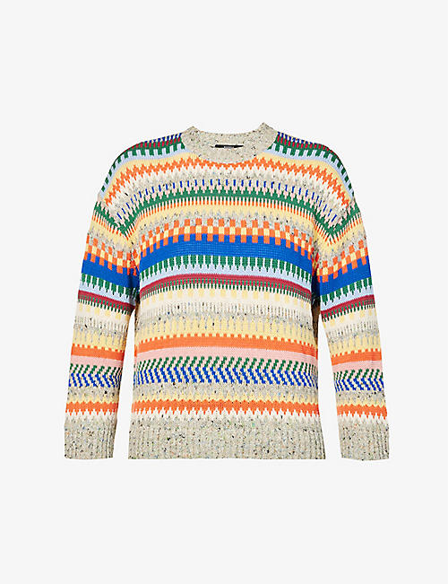 WEEKEND MAX MARA: Termoli abstract-pattern cotton-blend knitted jumper