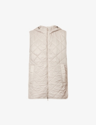 Weekend Max Mara Womens Sand Navile Quilted Shell Gilet