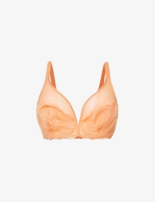 SIMONE PERELE - Reve floral-embroidered lace plunge bra | Selfridges.com