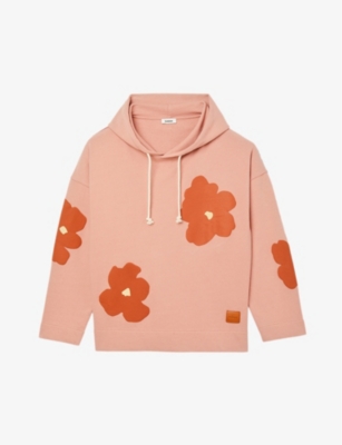 SANDRO SANDRO MEN'S ROSES FLOWER-PRINT COTTON-JERSEY HOODY 64383461