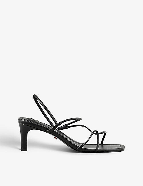 SANDRO: Faye strappy leather heeled sandals