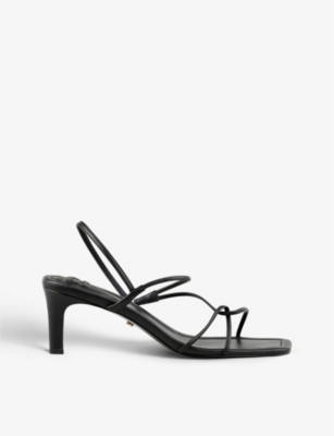 Sandro Women's Faye Square Toe Strappy Slingback Sandals In Black