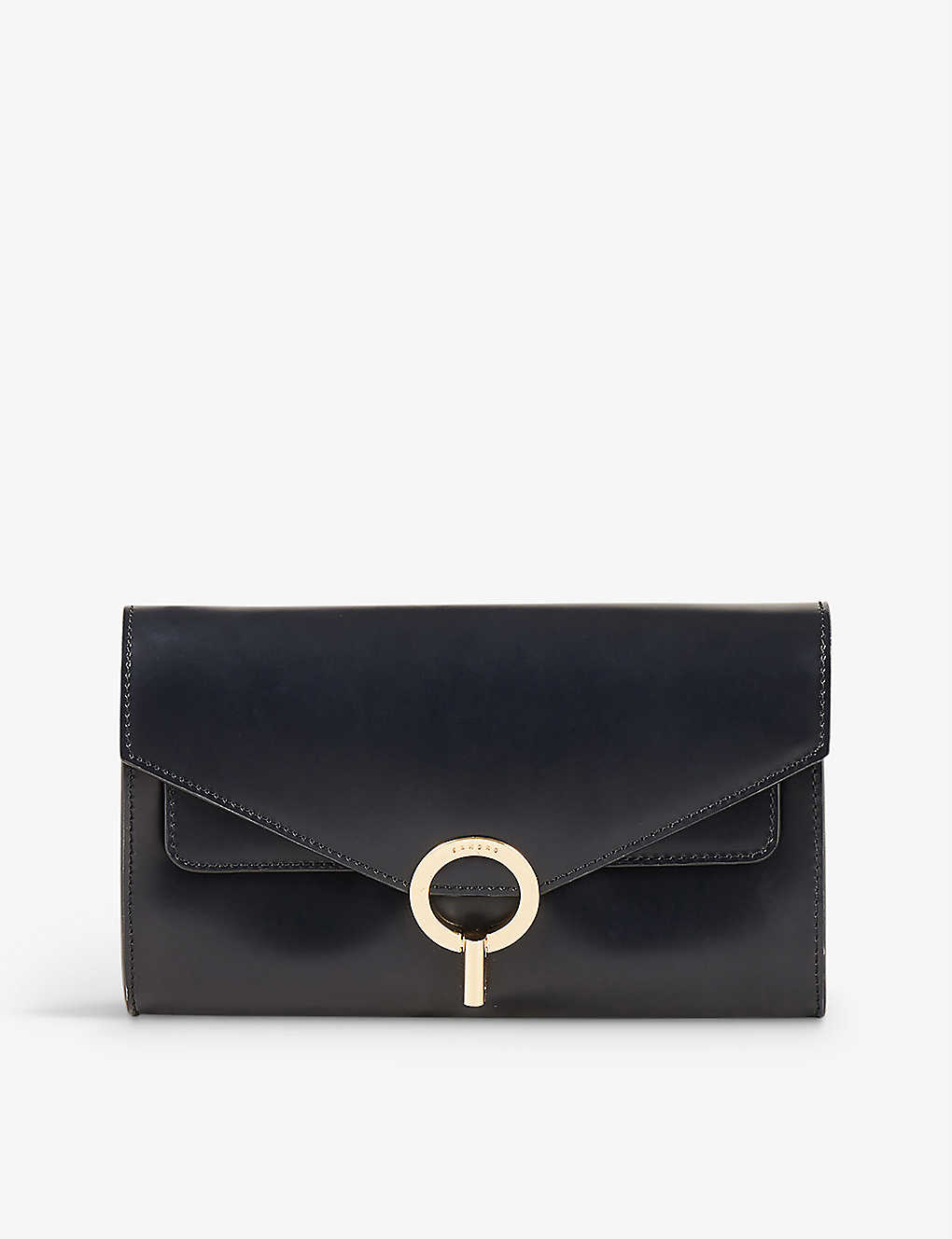 Sandro Yza Pocket Clutch Bag In Noir / Gris