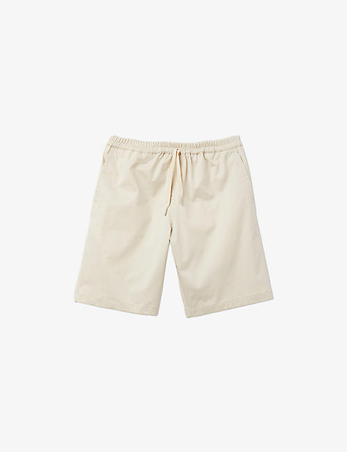 SANDRO: Drawstring-waist stretch cotton-blend shorts