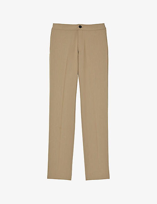 SANDRO: Straight-leg regular-fit woven trousers