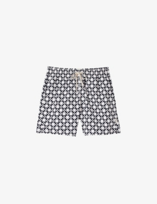 Sandro Cross Swim Trunks In Naturels