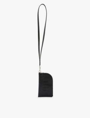 Rick Owens Neckwallet Wallet In Black Leather In Black