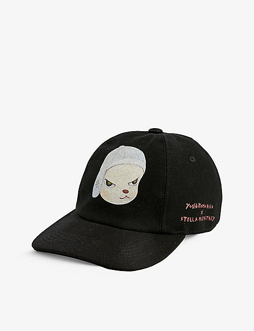 STELLA MCCARTNEY: Yoshitomo Nara x Stella McCartney graphic-print cotton-blend baseball cap