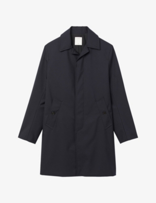 Sandro Technical Mac Coat In Blue