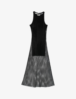 sandro mesh dress SANDRO mesh-detailed Mini Dress | Red