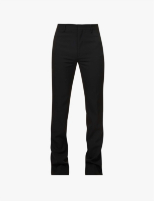 Off-white Buckle Dry Wool Slim Pant In Black