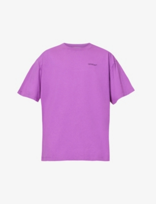 Off-white Jumbo Arrow Cotton T-shirt In Pink