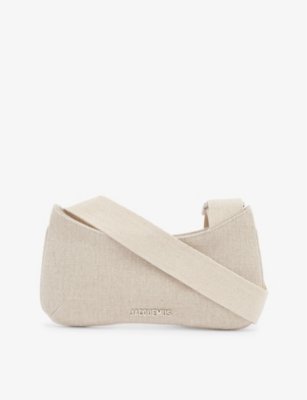 Jacquemus Greige Le Bisou Linen And Cotton-blend Shoulder Bag