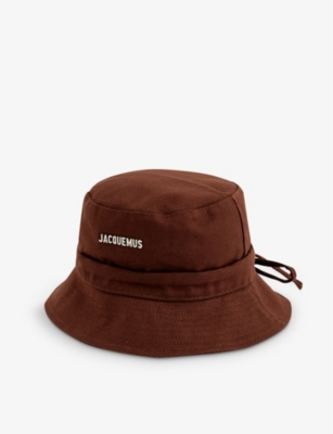 JACQUEMUS: Le Bob Gadjo brand-plaque cotton bucket hat