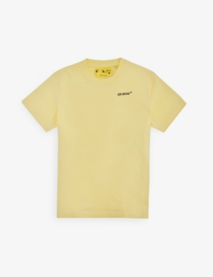 Off white t shirt black clearance and yellow